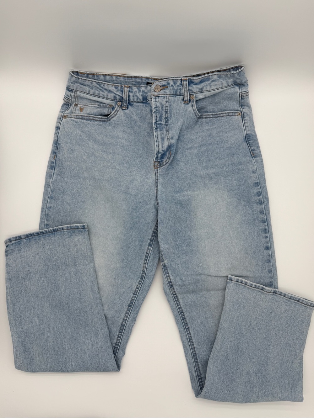 Frye High Rise Straight Leg Women’s Jeans Light Wash Blue Denim Size 12 / 31